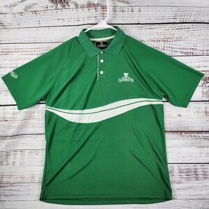 Guinness Arthur Guinness Polo Shirt XL Regular Green White Stripe Logo
